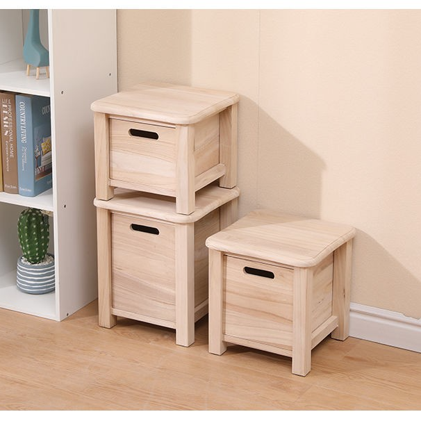 极简风原凳换鞋凳卯榫美式乡村收纳凳收纳柜凳子客厅创意