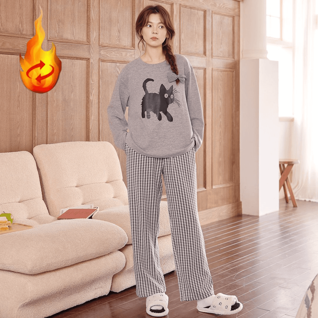 (多款可选)新款冬季保暖加厚绒休闲舒适女士睡衣家居服套装F