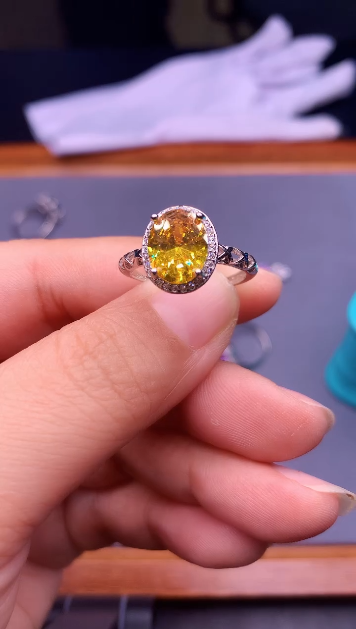 【闪购商品】蓝宝石戒指银S925镶嵌............