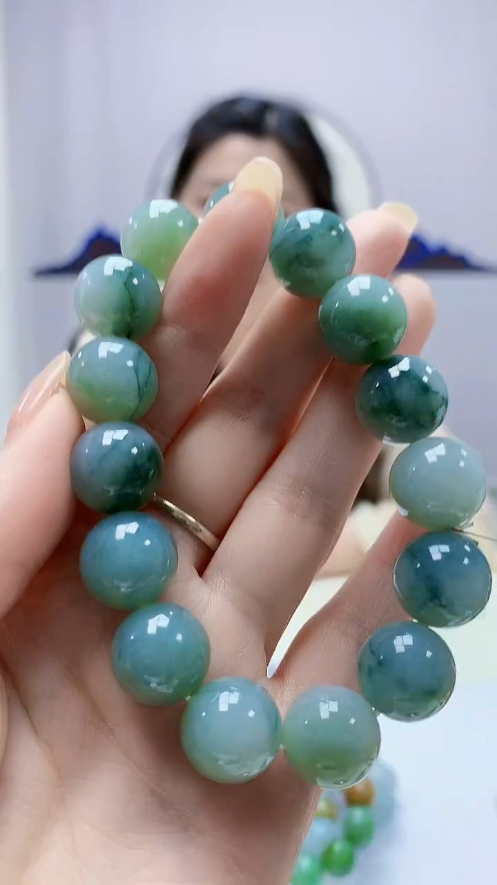 定制翡翠未镶嵌0405DD-毛货手串125