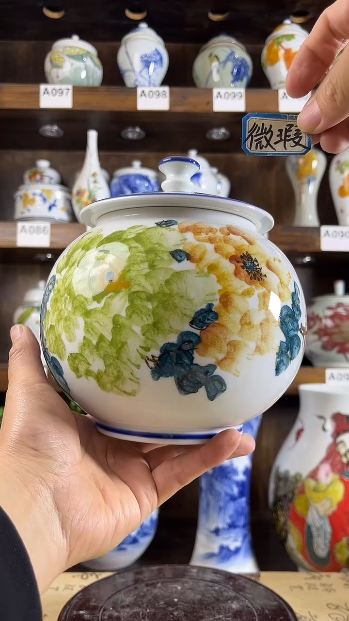 【闪购商品】纯手工手绘国色天香2储物罐