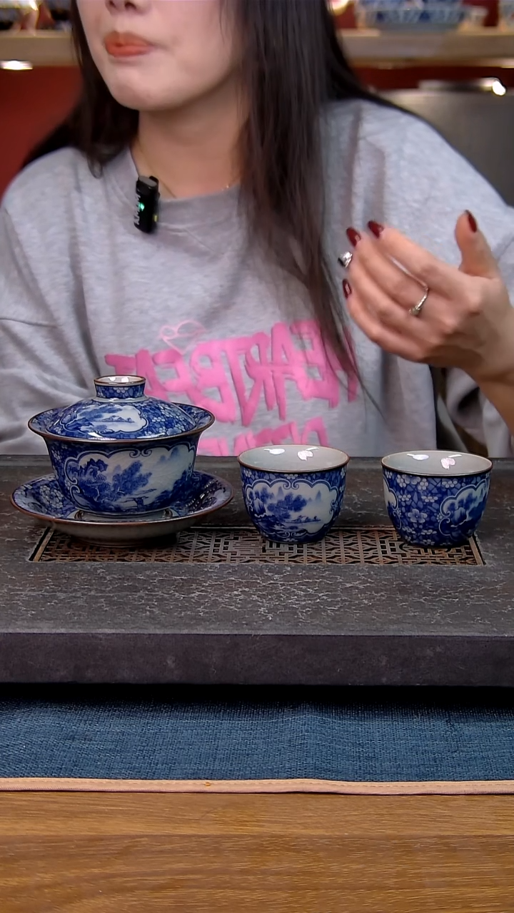 简装家用款3件套 老陶泥开片纹陶瓷茶具