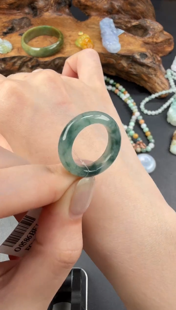 未镶嵌戒圈翡翠翡翠饰品-158