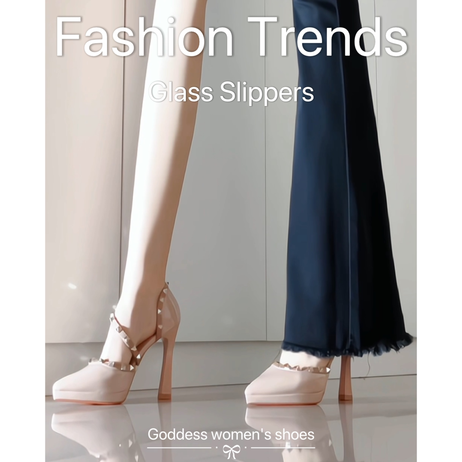 裸色高跟鞋百搭久走不累脚粗跟防水台柳钉凉鞋女2025新款洋气爆款