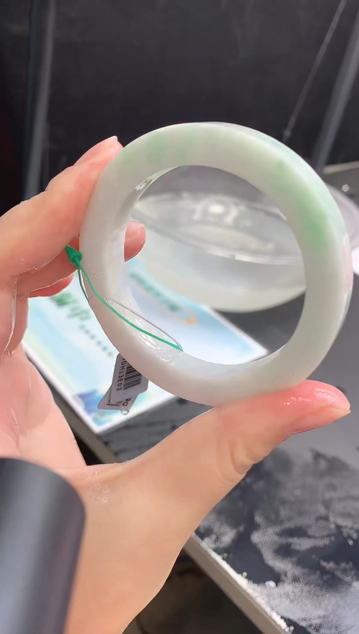 【闪购商品】定制翡翠手镯未镶嵌12 54-58泥54圆