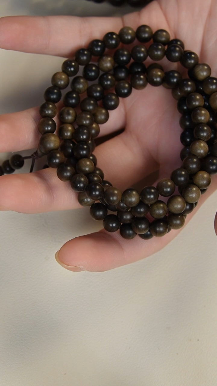 【闪购商品】檀香木手串/手链阴沉老山檀香0.7多圈108颗沉水