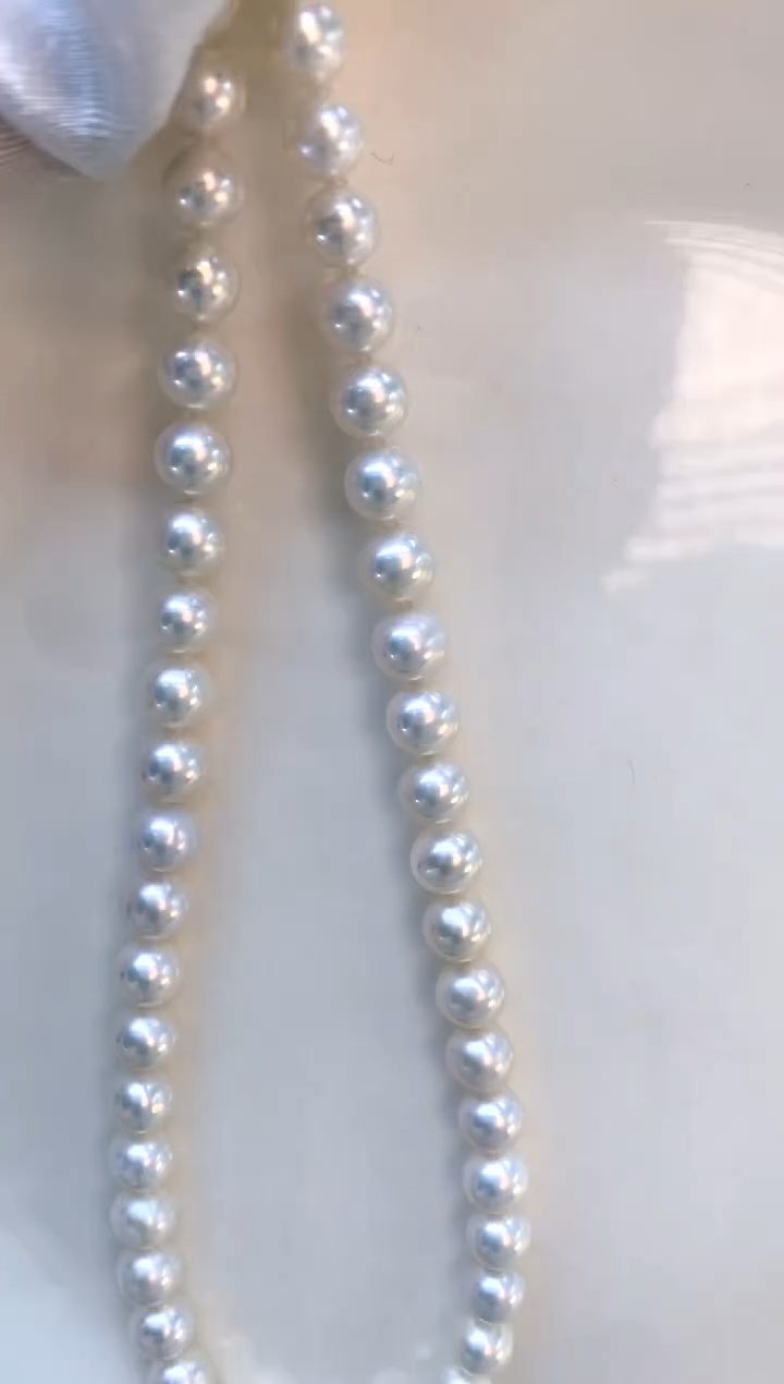 【闪购商品】淡水珍珠项链银S925镶嵌6-7