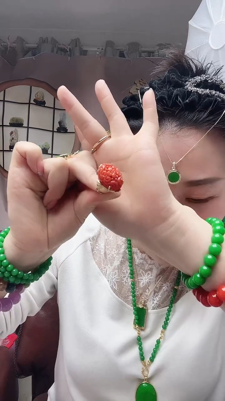 【闪购商品】查罗石戒指14K金镶嵌78号