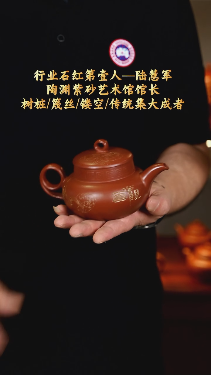 壶紫砂【陆HJ】大红泥 九州龙腾 270CC B402