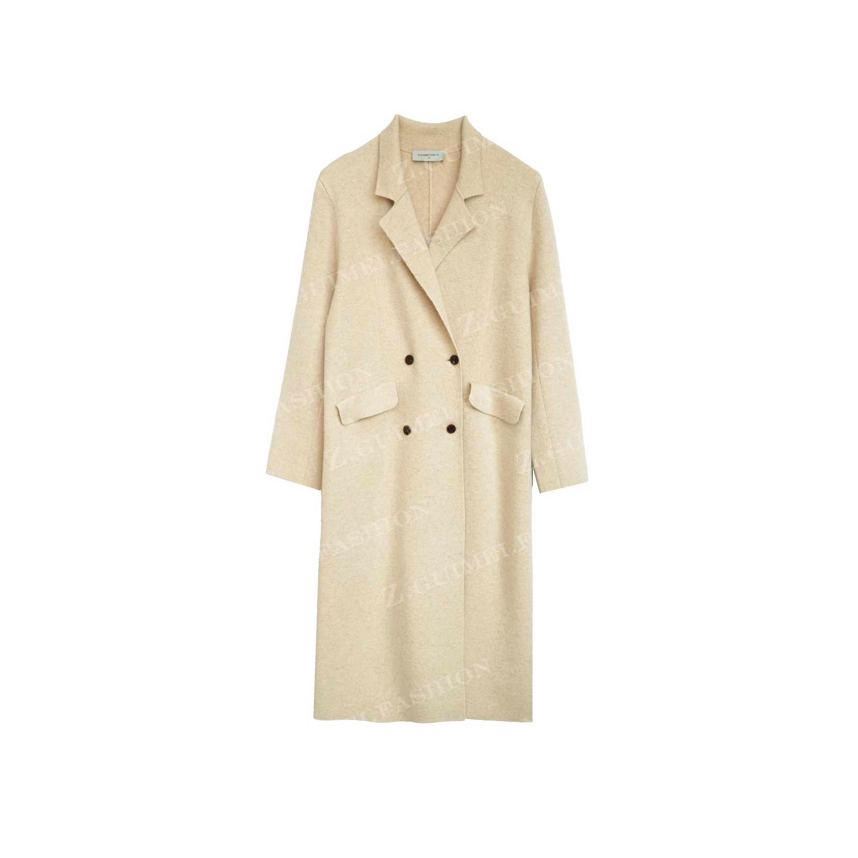 【肆姐高定】时尚双排扣羊绒大衣X875