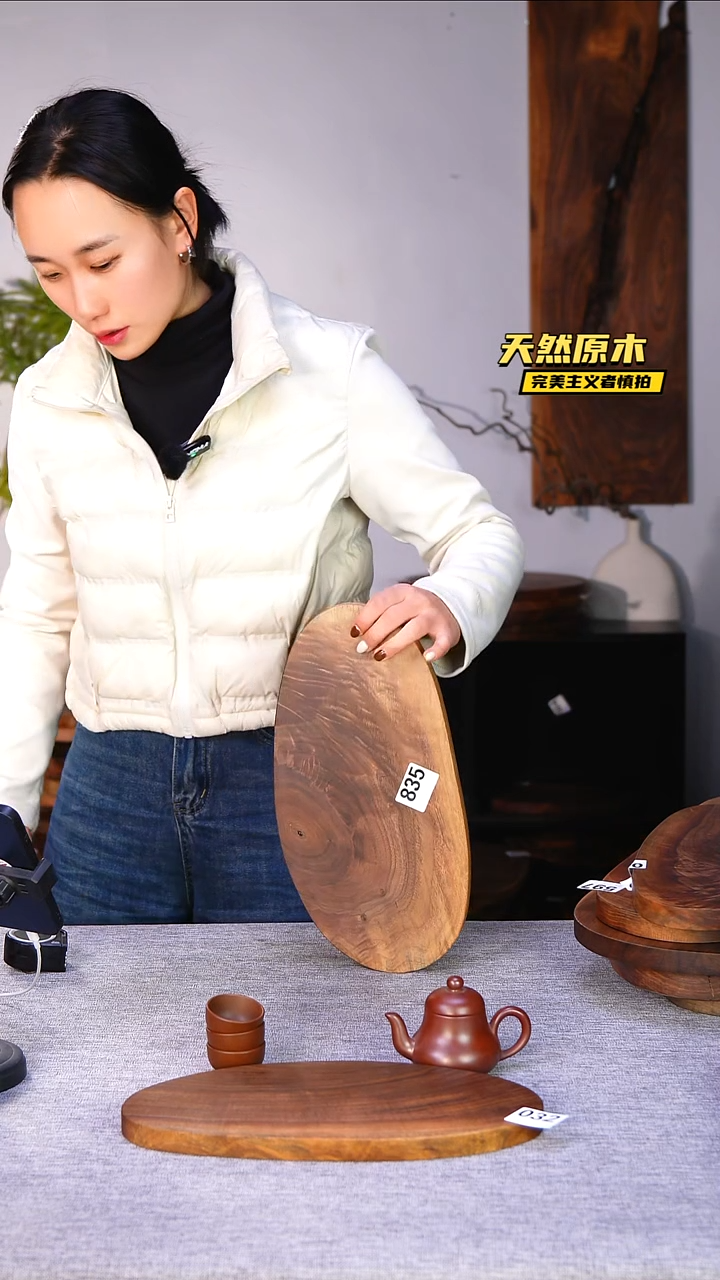 木北美黑胡桃原木.干裂疤结不属于商品质量问题完美主义者慎拍