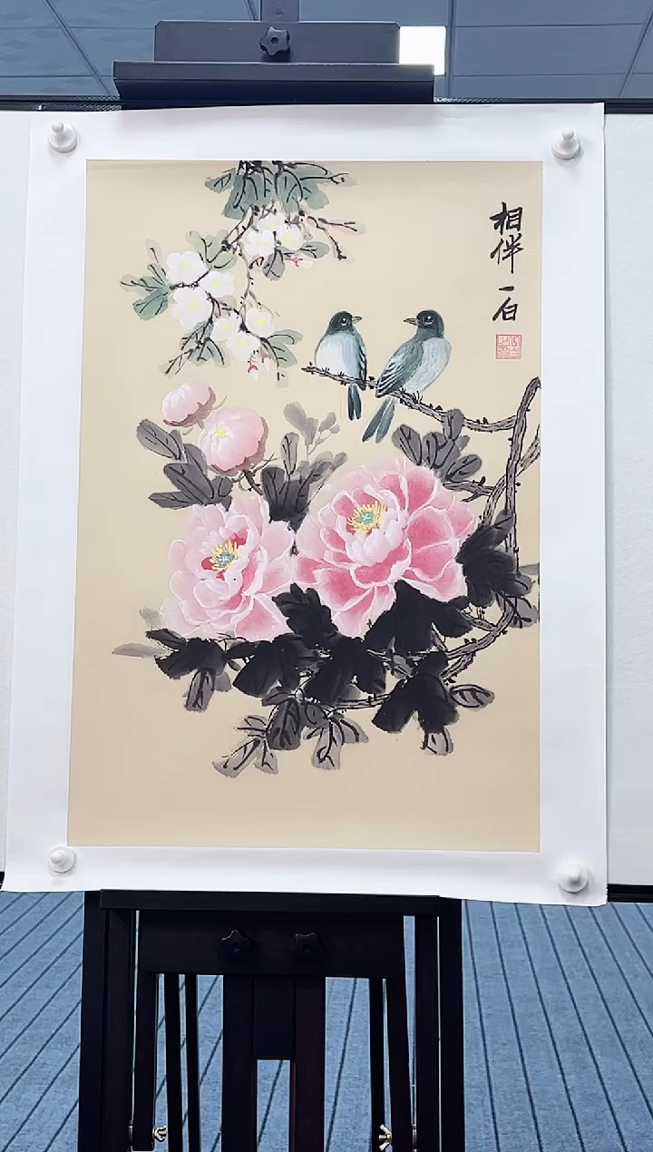 国画国画作品三个平尺