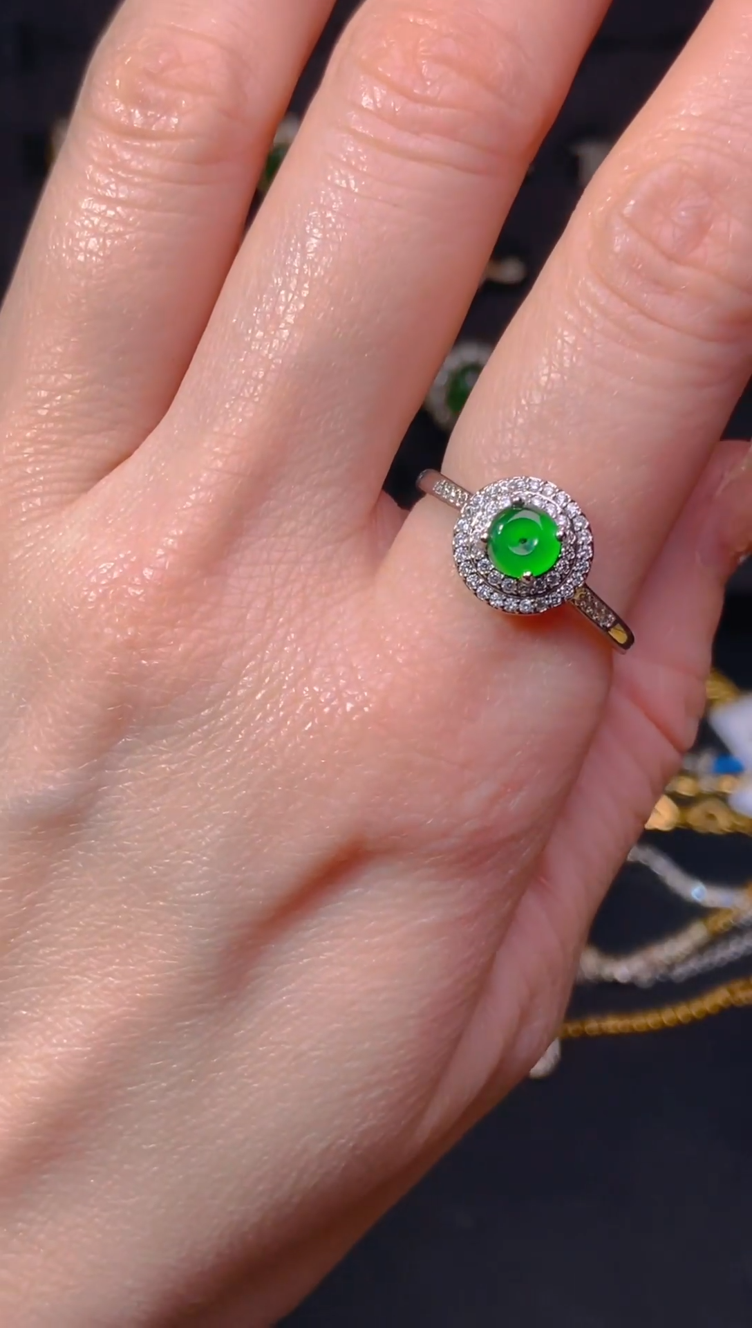 【闪购商品】翡翠戒指未镶嵌天然翡翠A货78