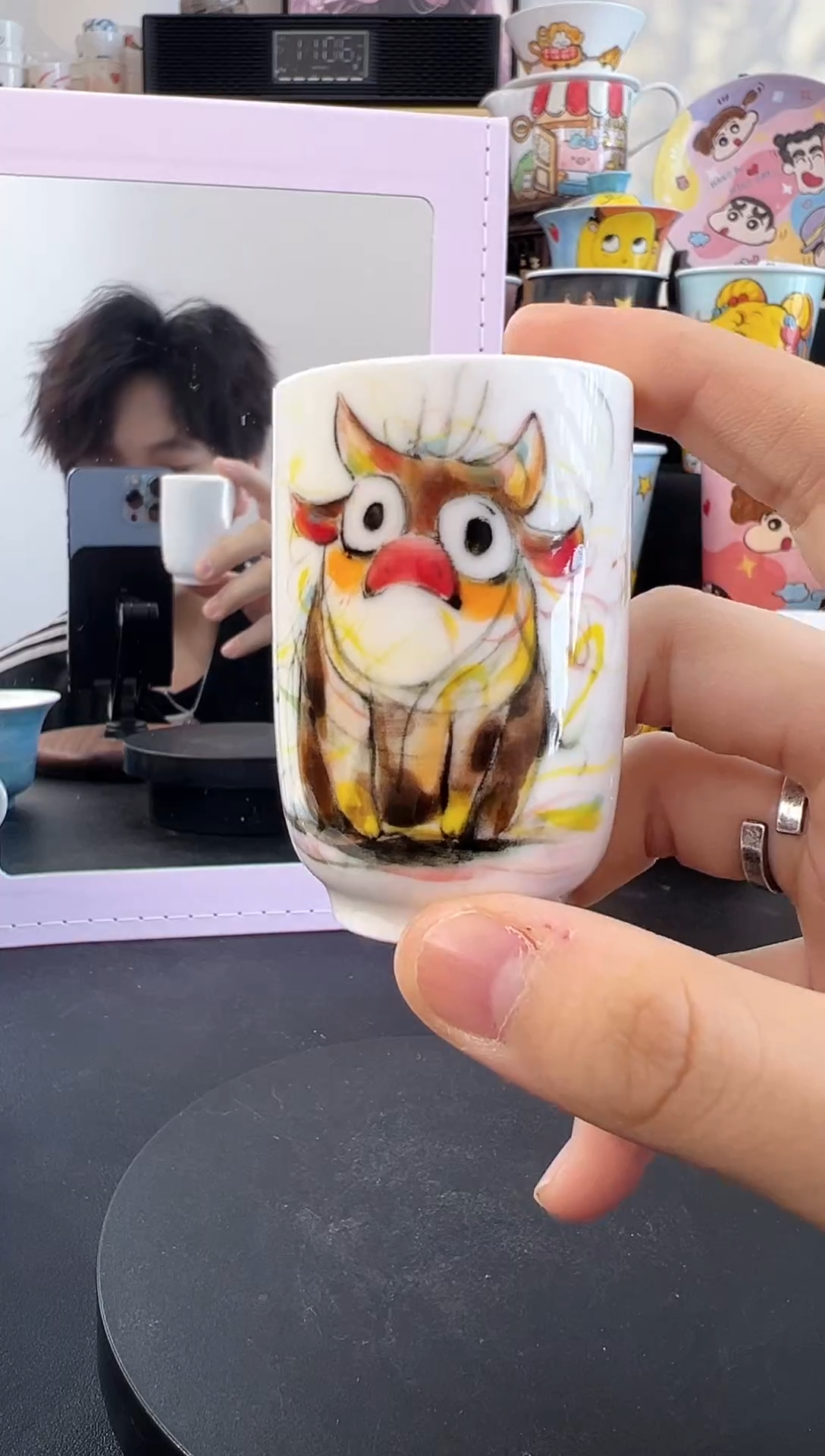 【闪购商品】摆件纯手工手绘陶瓷小杯杯