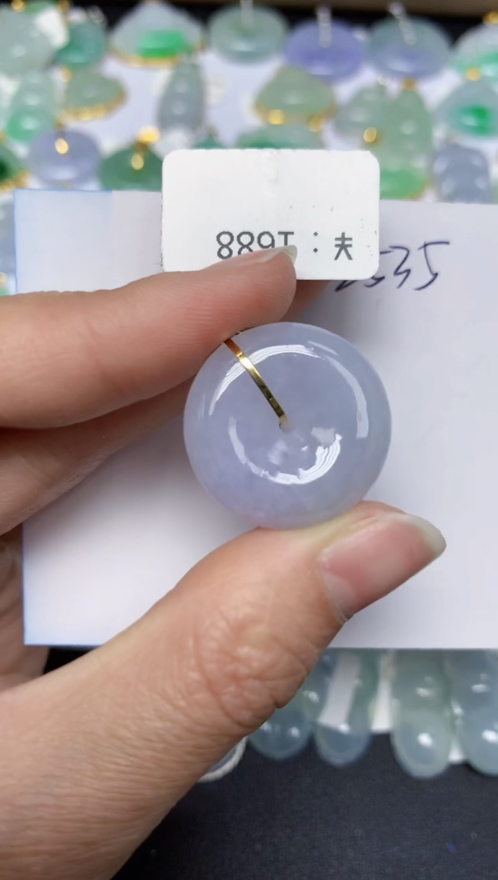 【闪购商品】翡翠颈饰18K金镶嵌 天然翡翠A货