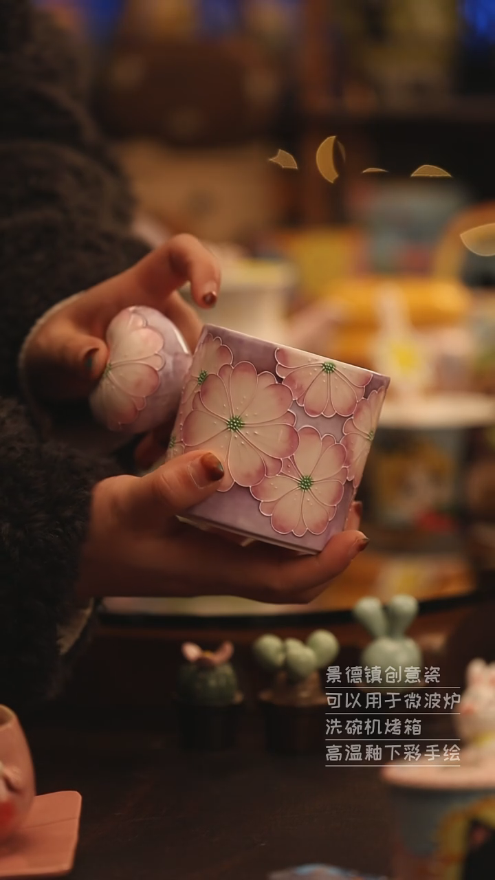 陶瓷景德镇可爱陶瓷釉下彩绘设计师款