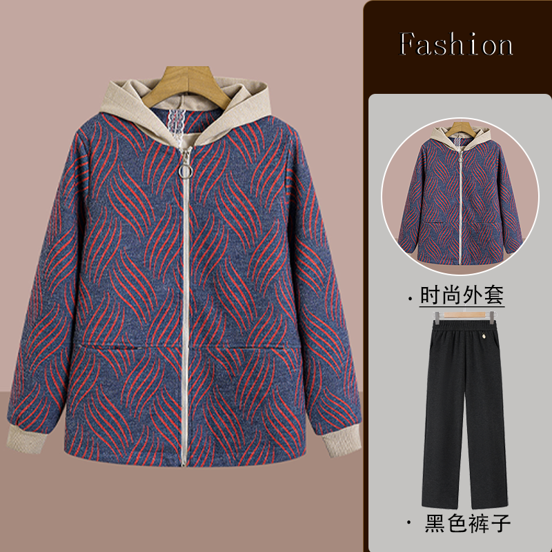 中年妈妈春秋外套洋气40到50岁中老年人春装新款时尚短款上衣服