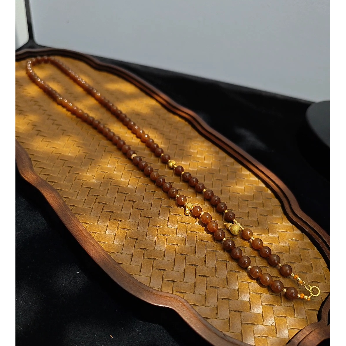 和田玉 糖玉小葫芦项链 18k金 2150 多样性发一件 60cm