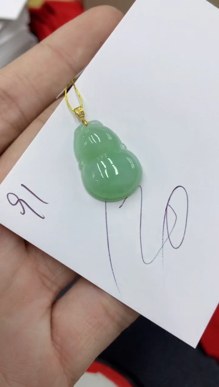 【闪购商品】翡翠颈饰18K金镶嵌号链接111111111