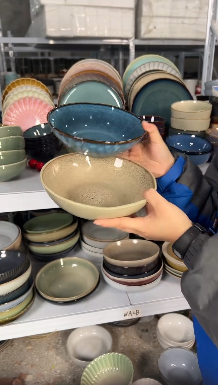 陶瓷外贸尾货瑕疵满20包邮X2 菜碗组合