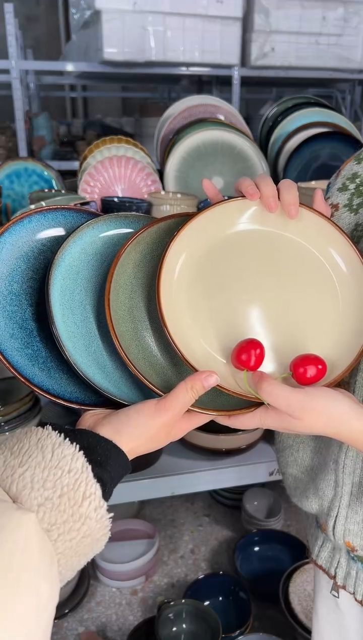 陶瓷外贸尾货瑕疵满20包邮X4小盘