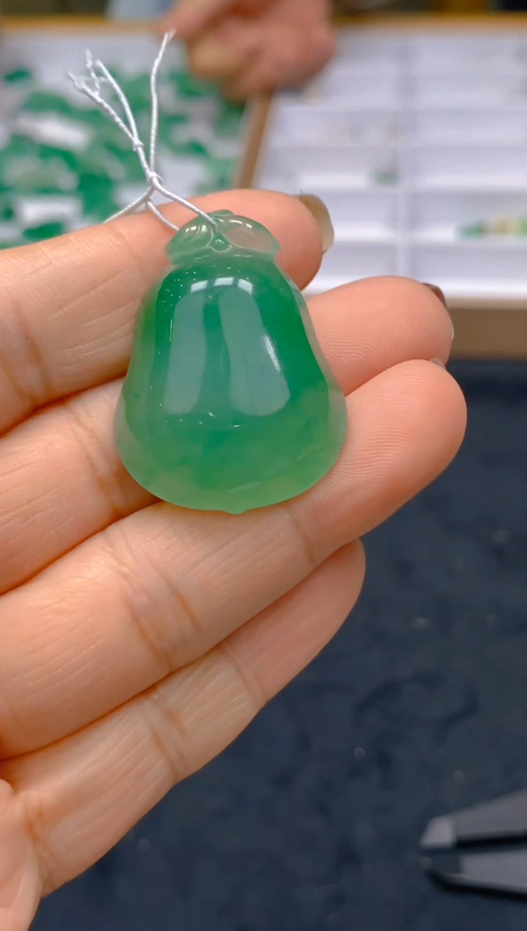 【闪购商品】石英质玉颈饰未镶嵌天然冰美人非洲翠029