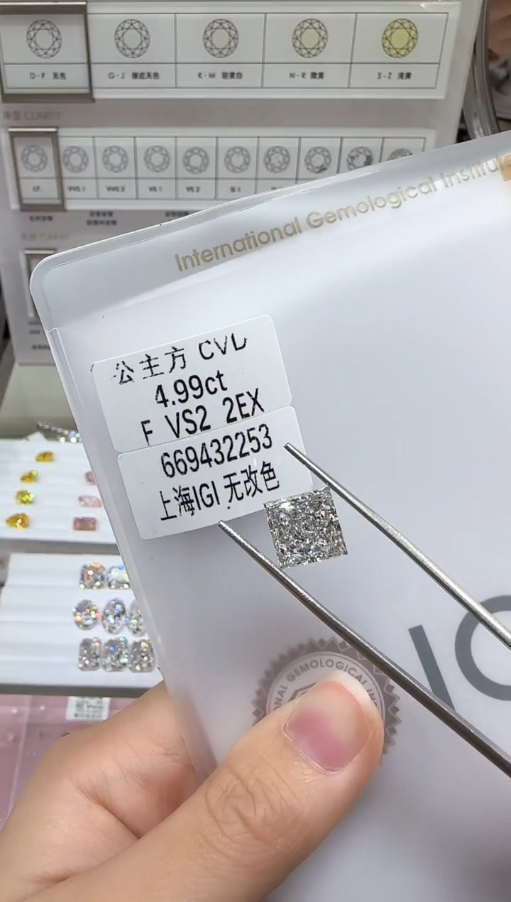 【闪购商品】实验室培育钻石未镶嵌4.99ct先鉴赏，再定制！