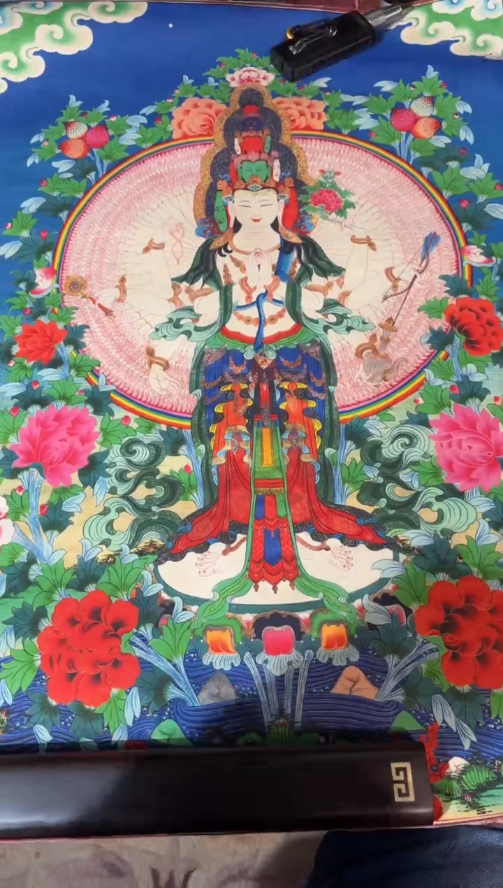 卷轴画龙妹的唐卡tk16