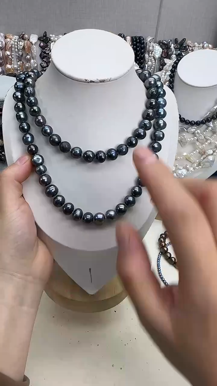 颈饰银S925镀金镶嵌淡水珍珠1