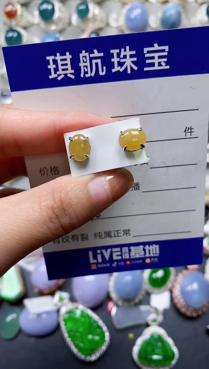 【闪购商品】翡翠耳饰银S925镶嵌0118