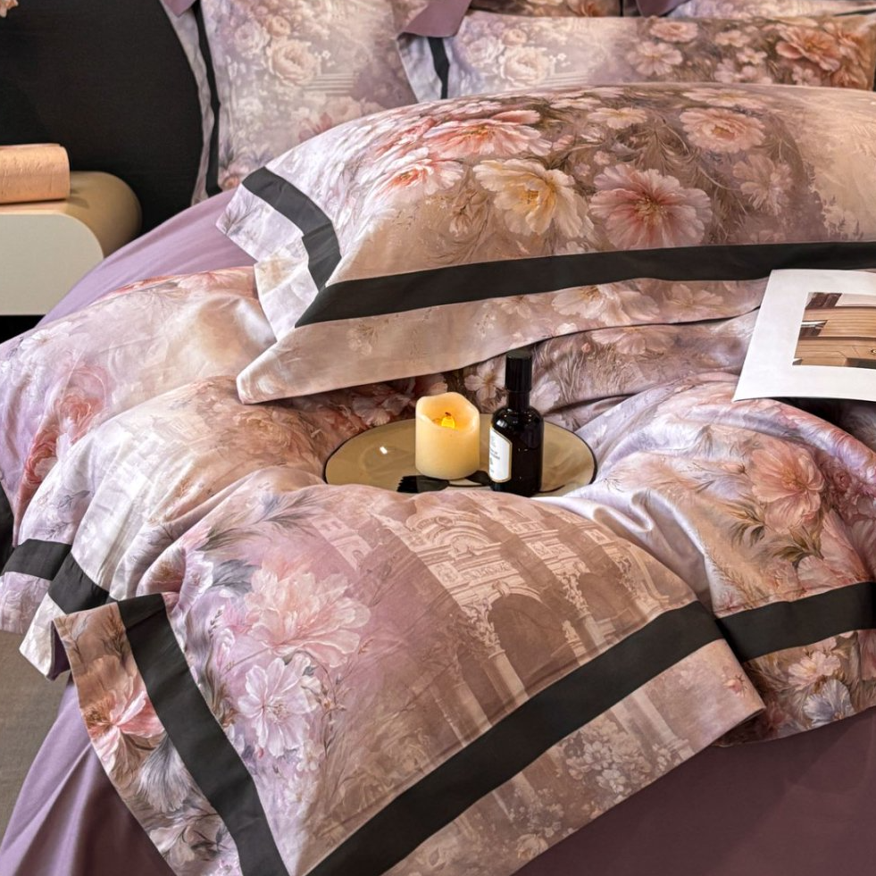 【新品上线-爆爆爆!!-典藏系列】紫鸢-高奢全棉系列四件套-GJ