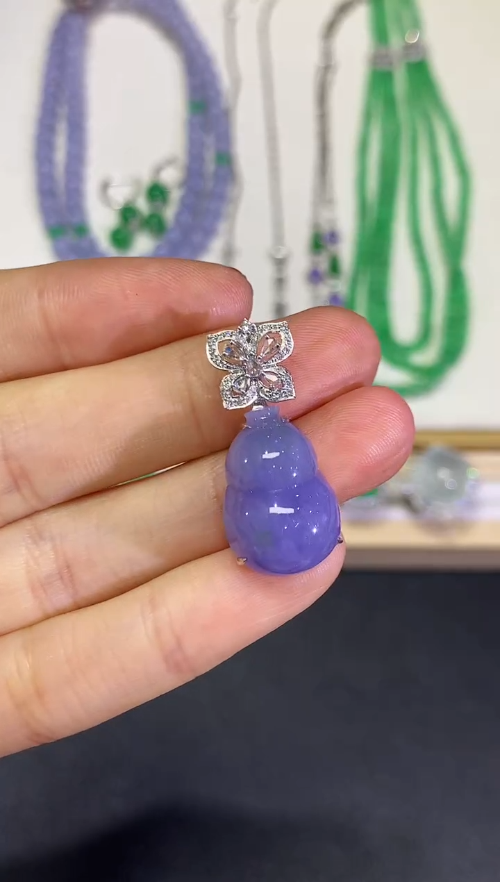 【闪购商品】翡翠颈饰18K金镶嵌团购66