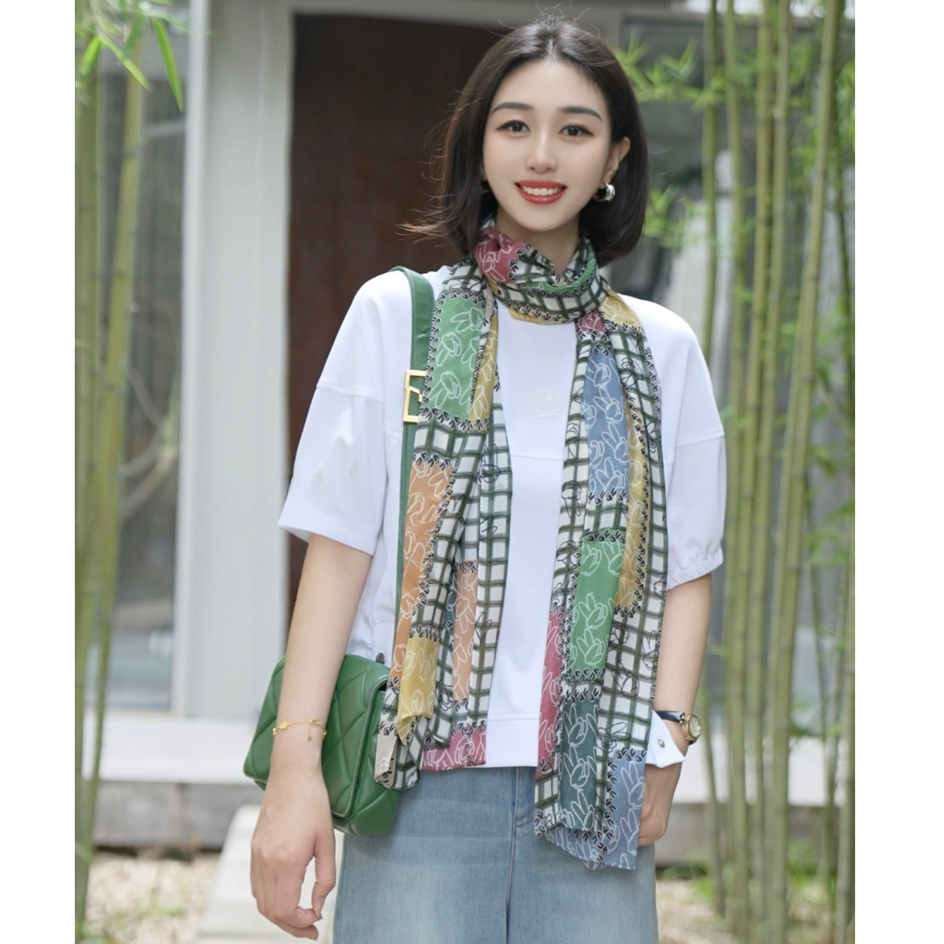 GIRDEAR/哥弟   复古高级丝巾夏季薄款围巾180005