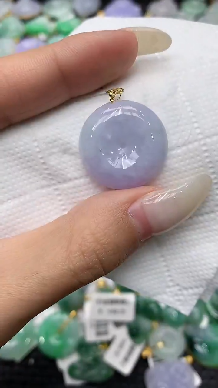 颈饰18K金镶嵌翡翠11111111111