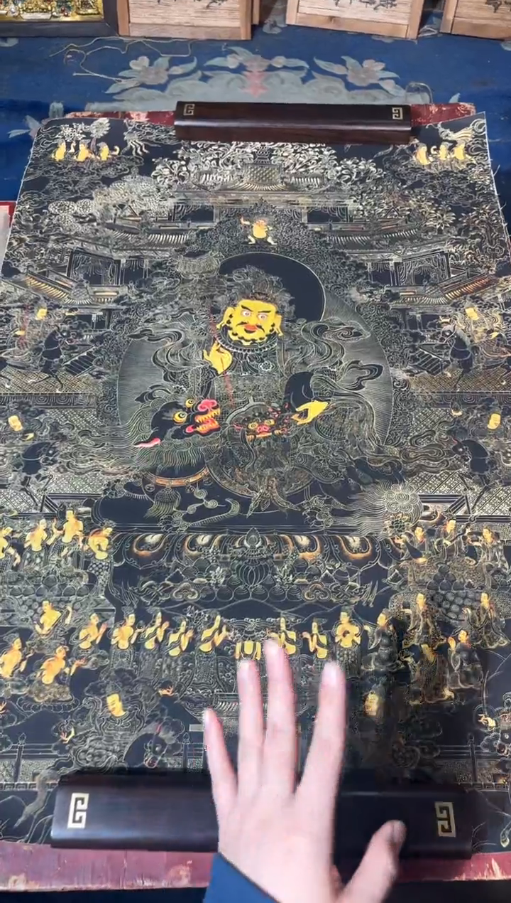 卷轴画龙妹的唐卡tk16