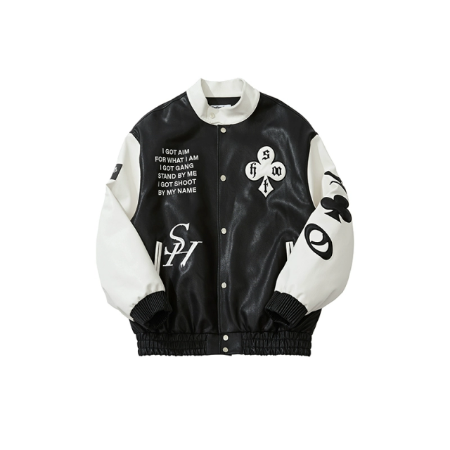 SHOOTBRAND全皮拼接多元素棒球服