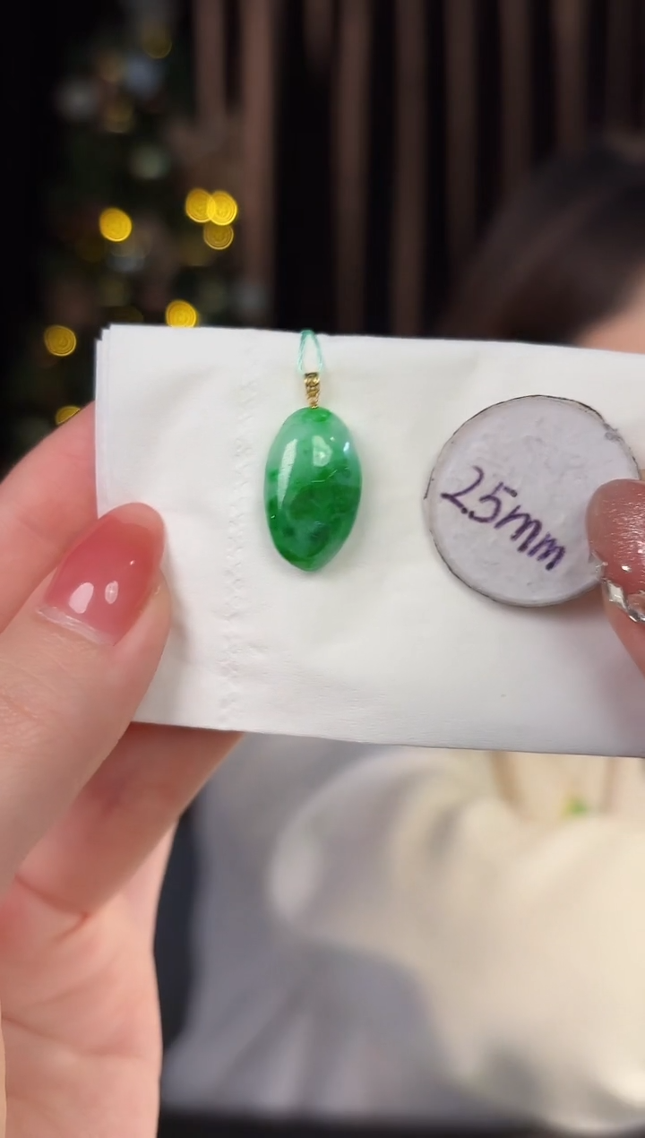 【闪购商品】翡翠颈饰18K金镶嵌缅料A货/支持复检/一件