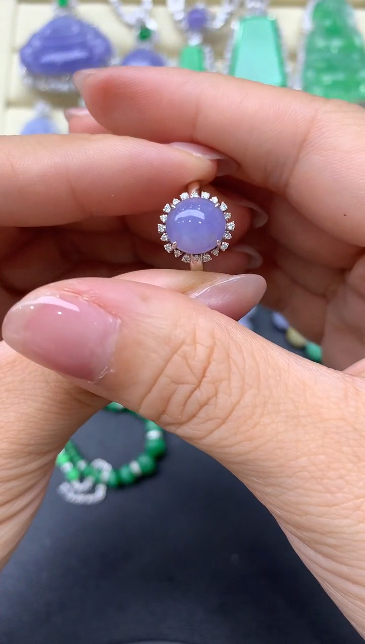 【闪购商品】翡翠戒指18K金镶嵌390-中国好珍宝