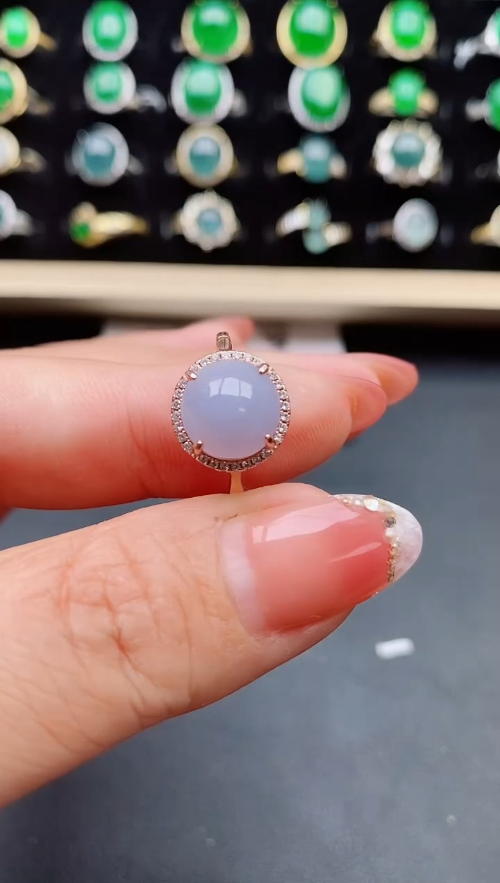 【闪购商品】翡翠戒指银S925镶嵌12212