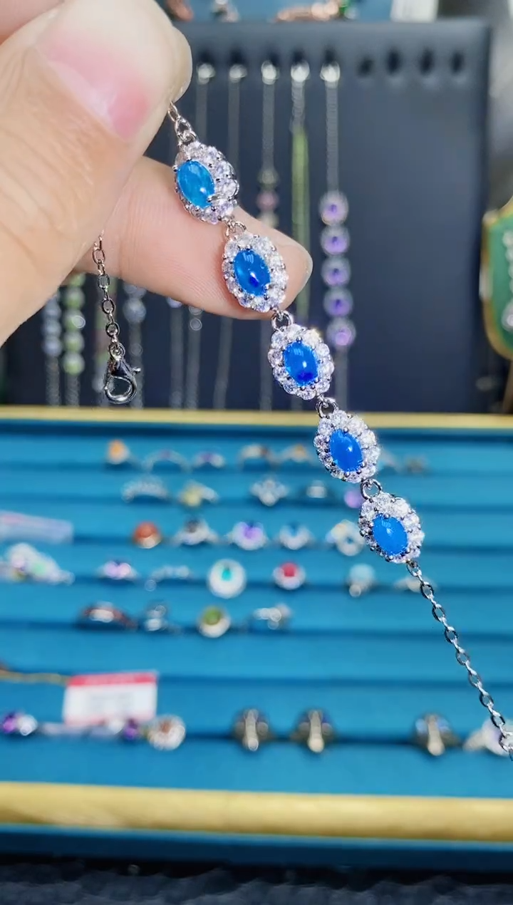 【闪购商品】欧泊手链银S925镶嵌1121