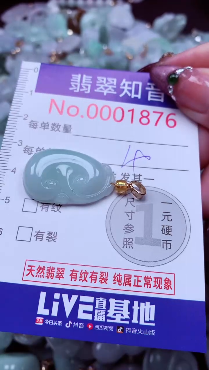 吊坠(不含链)未镶嵌翡翠1876