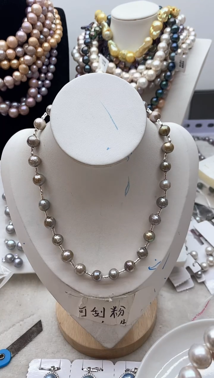 【闪购商品】淡水珍珠颈饰钛钢95