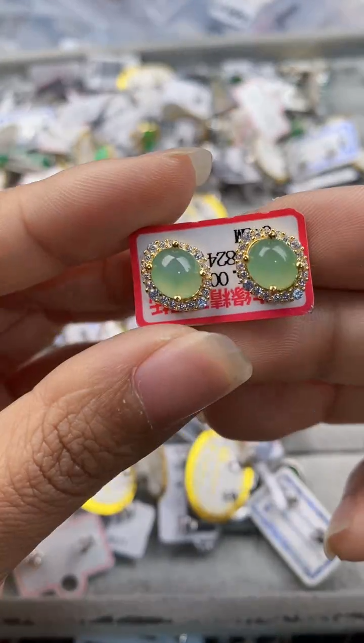 银S925镶嵌戒指翡翠333---6