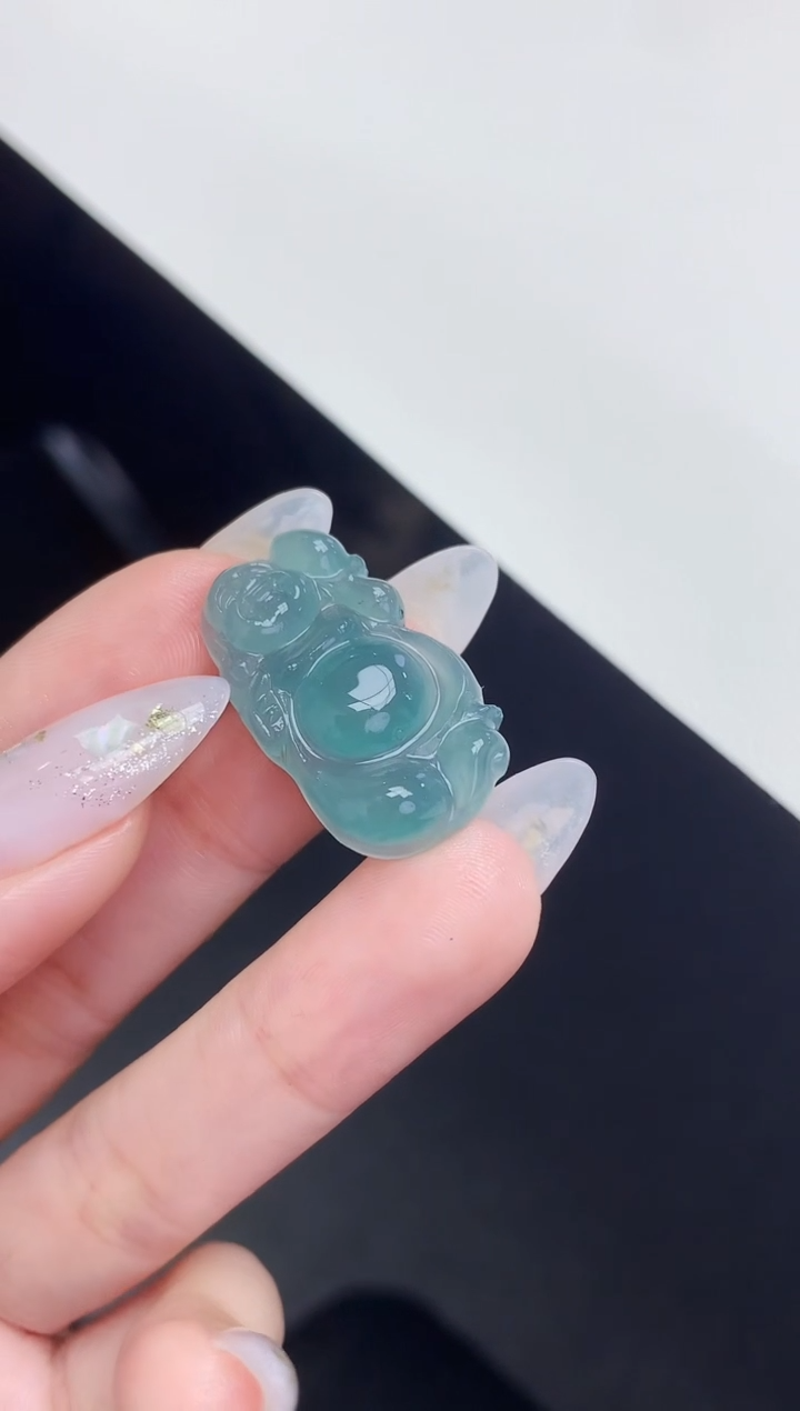 定制翡翠未镶嵌021ee-毛货布袋佛21