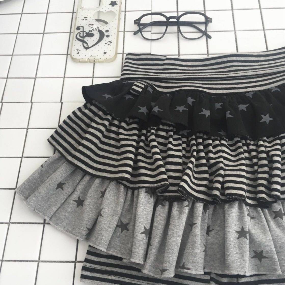 【私服推荐】Y2K古早百搭半身裙女生小个子屁帘叠穿短裙