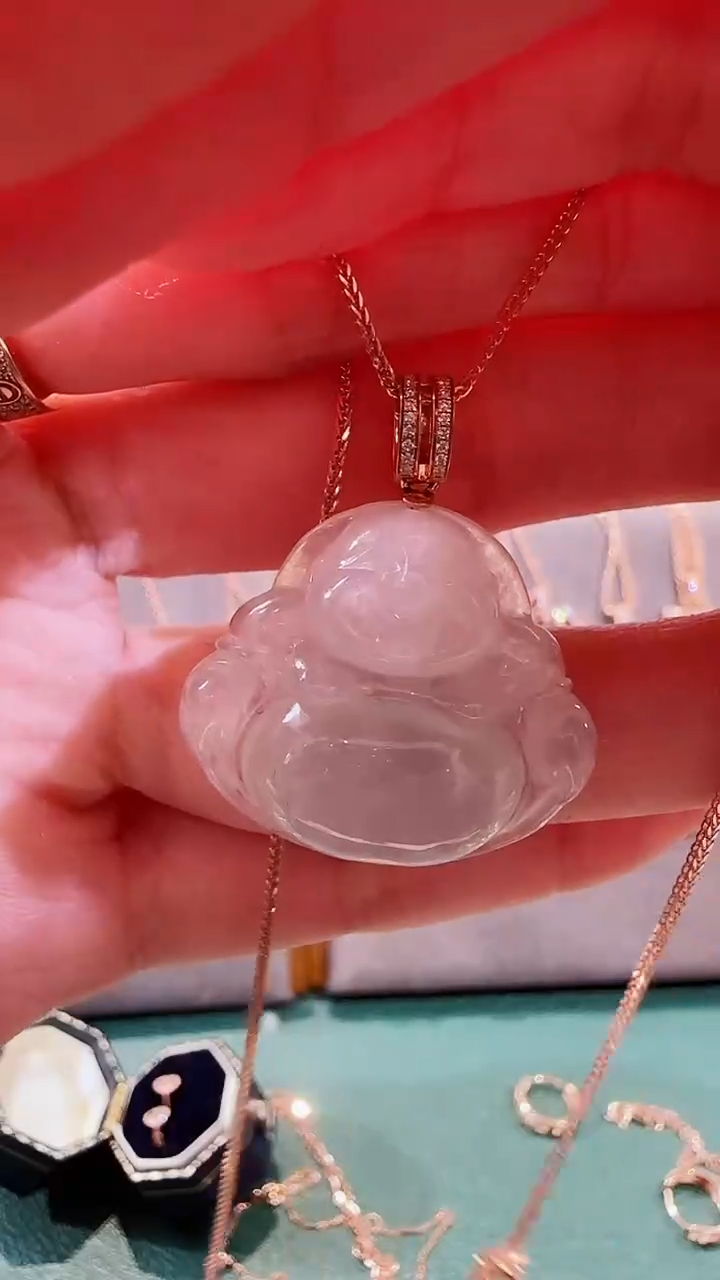 【闪购商品】翡翠吊坠(不含链)18K金镶嵌翡翠吊坠多样性发货发其一