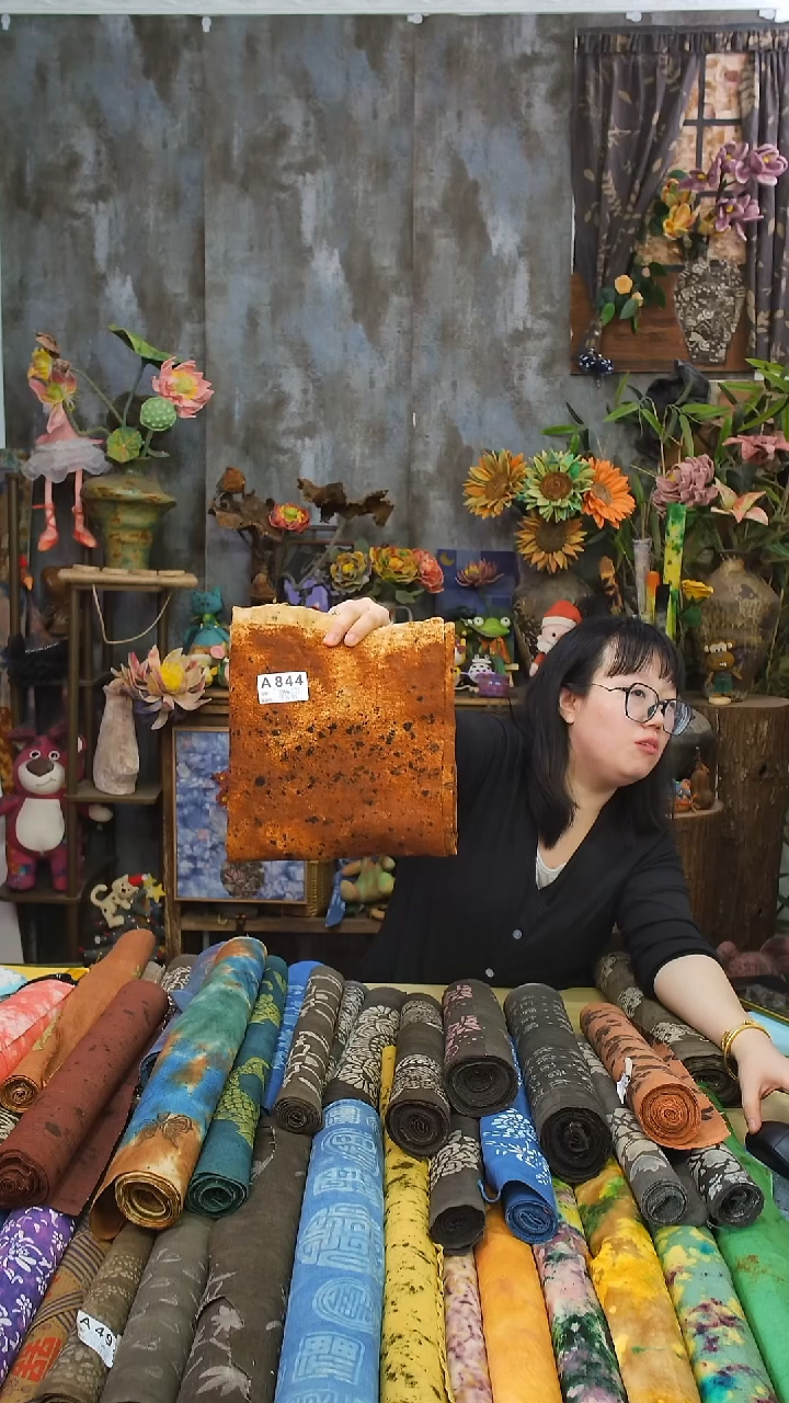 棉全棉手织老土布植物染15