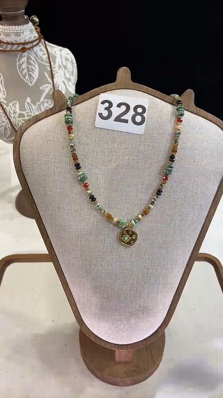 项链钛钢淡水珍珠328