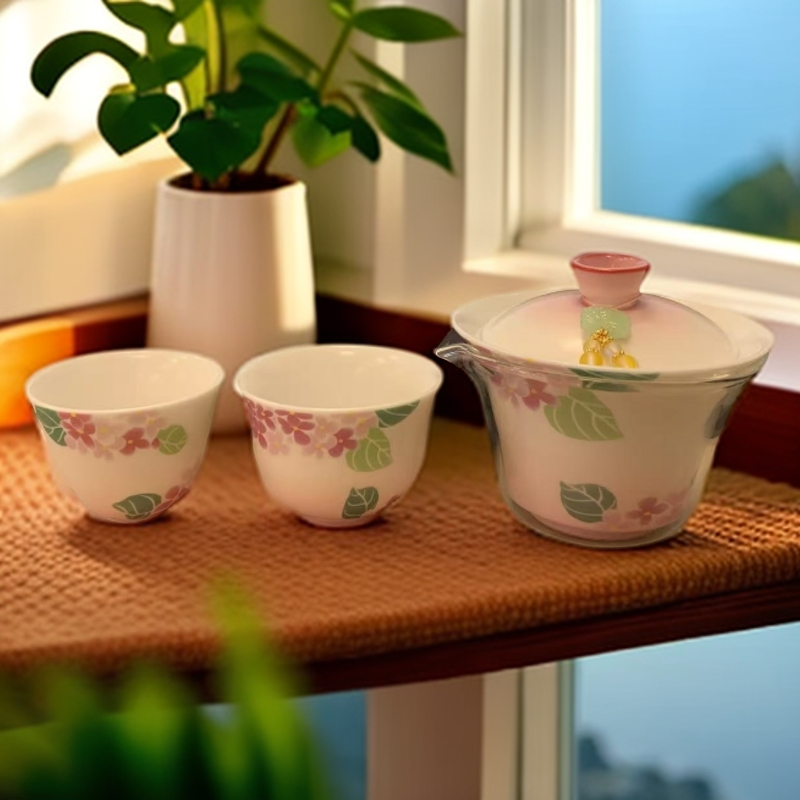 渐变红粉佳人手工1122复古复古复古家用陶瓷中式主人杯手绘家用