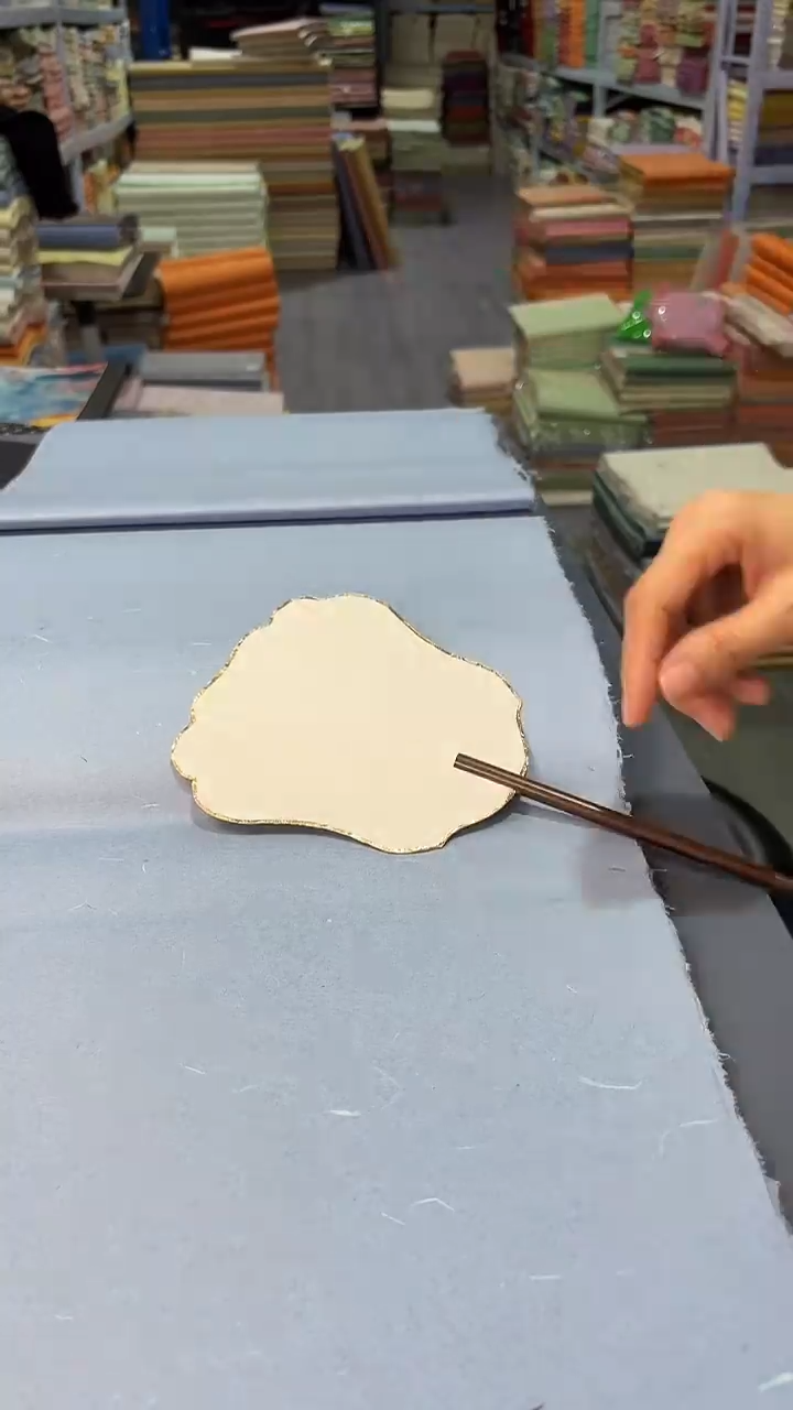 纯手工四尺对开25张紫蓝色丝绒楮皮笺